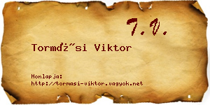 Tormási Viktor névjegykártya